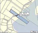 Plot map of lakefront lot: